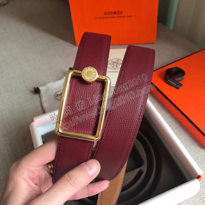 HERMES皮帶 OSCAR BUCKLE 雙面小牛皮 雙面皮帶 愛馬仕男士腰帶  hgh1903